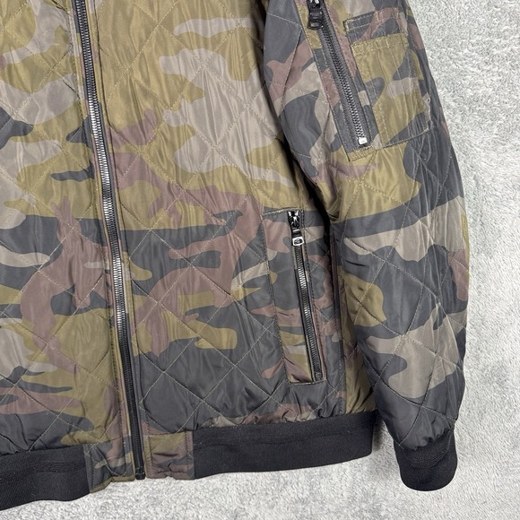 Calvin Klein Jacket Mens Large Quilted‎ Bomber Full Zip Camouflage Streetwear - Picture 2 of 11